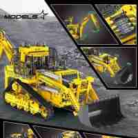 Mould King 17023 Technic Bulldozer Bausatz, 3963 Teile Große Ferngesteuert Technik Bagger Bulldozer 2 in 1 Bauset mit 6 Motor