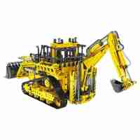 Mould King 17023 Technic Bulldozer Bausatz, 3963 Teile Große Ferngesteuert Technik Bagger Bulldozer 2 in 1 Bauset mit 6 Motor