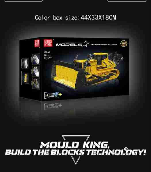 Mould King 17049 Liebherr PR766 Remote Controlled Bulldozer Building Set