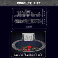 Mould King 12030 Technik Zug Eisenbahn Bausteine Modell,...