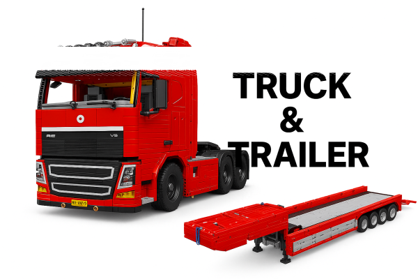 Mould King 19015 und 19015T  LKW Zugmaschine mit Trailer
