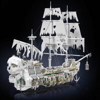 Mould King 13193 Das furchterregende Charons-Schatzschiff MOC von Captain Barbatos Piratenschiff Klemmbausteine Bausatz, 3769 Teile für Piraten der Karibik Große Segelschiff Bausteine Spielzeug