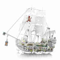 Mould King 13193 Das furchterregende Charons-Schatzschiff MOC von Captain Barbatos Piratenschiff Klemmbausteine Bausatz, 3769 Teile für Piraten der Karibik Große Segelschiff Bausteine Spielzeug