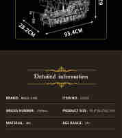 Mould King 13193 Das furchterregende Charons-Schatzschiff MOC von Captain Barbatos Piratenschiff Klemmbausteine Bausatz, 3769 Teile für Piraten der Karibik Große Segelschiff Bausteine Spielzeug