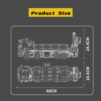 Mould King 17050 MOC Technik Autokran Modell, 4012 Teile Technologie ferngesteuert Pneumatischer Kranwagen Bausteine Mit 9 Motoren ausgestattet Motorisierter Kranwagen Klemmbausteine Bausatz