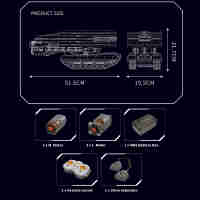 Mould King 20029 Technik Panzerbrückenbaufahrzeug Bausteine Modell, 1759 Teile Ferngesteuert Transporter Tank Konstruktionsspielzeug Klemmbausteine Bausatz für Erwachsene und Kinder