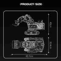 Mould King 17070 MOC Technik Ferngesteuert Bagger für Liebherr R 9800 Raupenbagger, 4767 Teile Technologie LKW-Modell Klemmbausteine Bauset Spielzeug für Kinder und Erwachsene Mit 6 Motoren