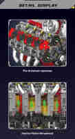 Mould King 10130 F488 supercar V8 engine