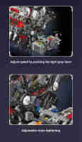 Mould King 10130 F488 supercar V8 engine